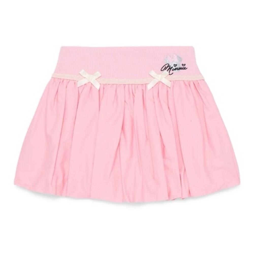 Disney Minnie Mouse Girls Skirt with 3D Bows, Size L 10/12‎ Pink Embroidered NWT
